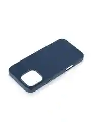Синий чехол MagSafe для iPhone 16, Pro Max Plus кожаный BROSCORP из экокожи с защитой камер