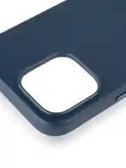 Синий чехол MagSafe для iPhone 16, Pro Max Plus кожаный BROSCORP из экокожи с защитой камер