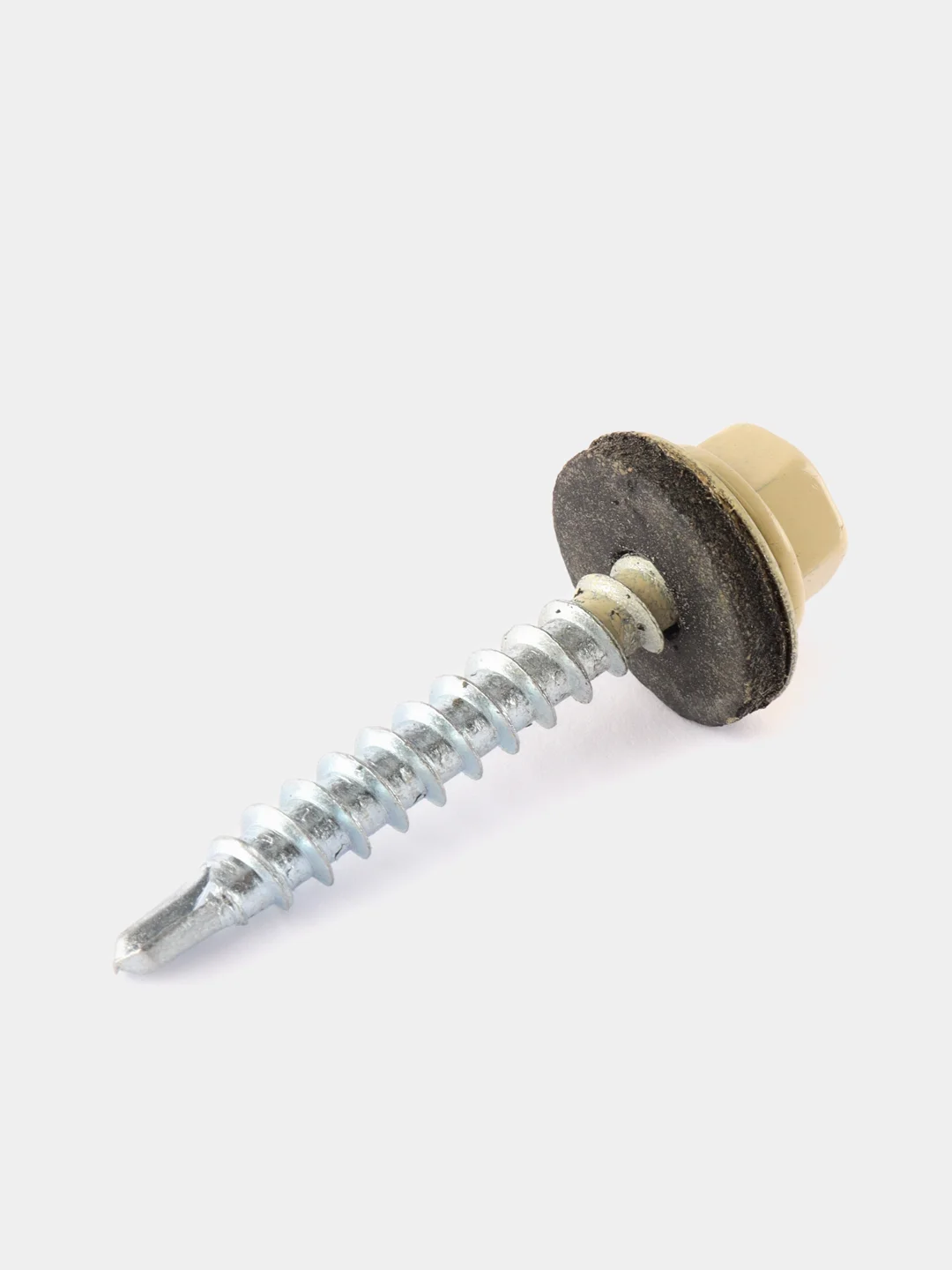 Саморезы кровельные RAL1014, со сверлом,слоновая кость, 4,8 х 35 мм