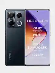 Черный смартфон Infinix NOTE 40 PRO 12+256GB