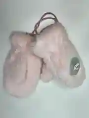 Коралловый меланж варежки детские теплые, меховые, светящиеся, с шнурком, на резинке, 4-8 лет