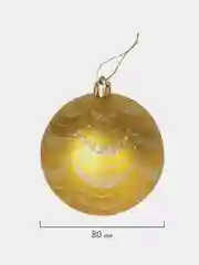 Шары ёлочные ЗОЛОТАЯ СКАЗКА Basic Art, пластик, золотистые матовые с узором, 6 штук, 8 см