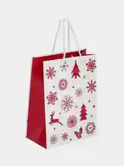 Пакет подарочный новогодний ЗОЛОТАЯ СКАЗКА Collection Medium, 18х10х23 см, 1 штука