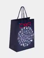 Пакет подарочный новогодний ЗОЛОТАЯ СКАЗКА Collection Medium, 18х10х23 см, 1 штука