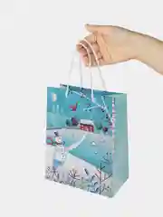 Пакет подарочный новогодний ЗОЛОТАЯ СКАЗКА Collection Medium, 18х10х23 см, 1 штука