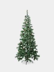 Елка искуственная, новогодняя, 210 см, Velvet Pinewood, с инеем и шишками, ЗОЛОТАЯ СКАЗКА