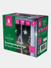 Электрогирлянда-занавес Золотая сказка "Фигурки", 3х1 м, 120 LED, тёплый белый, 220V