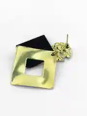 Золотой серьги-подвески женские, квадратные, серьги массивные