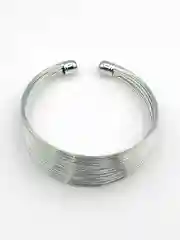 Серебряный браслет женский, на руку, широкий, металлический