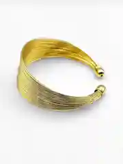 Золотой браслет женский, на руку, широкий, металлический
