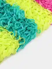 Вишнёвый мочалка массажная, для бани и душа, ручная вязка