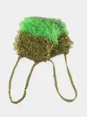 Зелёный хаки мочалка массажная, для бани и душа, ручная вязка