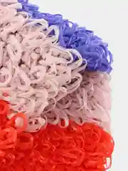 Кораллово-розовый мочалка массажная, для бани и душа, ручная вязка
