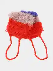 Кораллово-розовый мочалка массажная, для бани и душа, ручная вязка