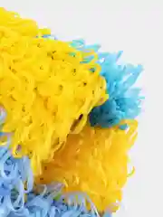 Светло-синий мочалка массажная, для бани и душа, ручная вязка