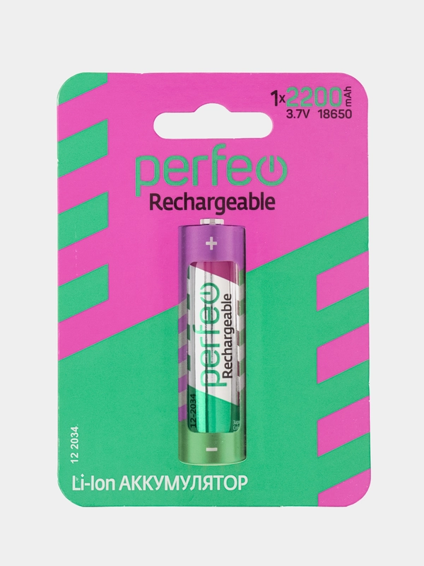 Аккумулятор Perfeo Li-Ion 18650 2200mAh/1ШТ 3.7V