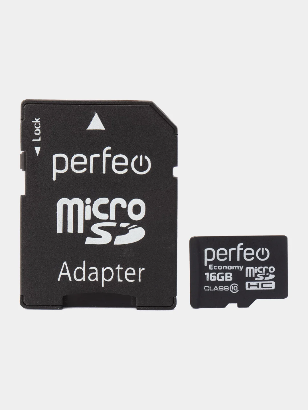 Карта памяти Perfeo microSD 16GB High-Capacity (Class 10) с адаптером economy series