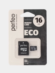 Карта памяти Perfeo microSD 16GB High-Capacity (Class 10) с адаптером economy series