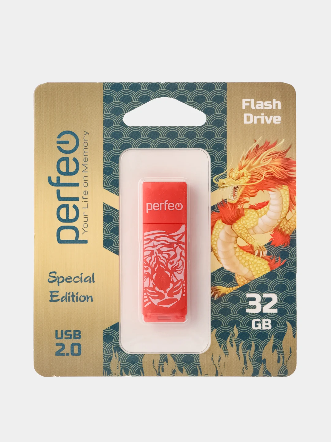 Красный usb флешка Perfeo 32GB C04