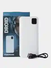 Белый внешний аккумулятор Perfeo DROID 10000 mAh