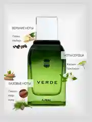 Парфюмерная вода AJMAL VERDE MEN, мужская, 100 мл