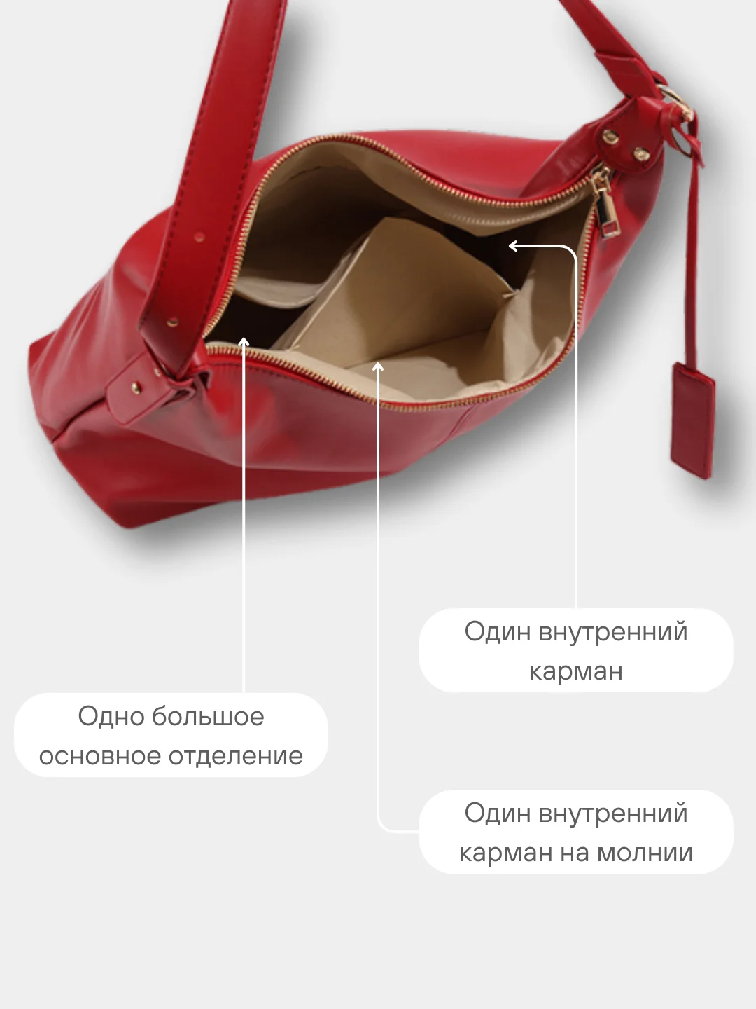 Красный сумка женская на плечо, сумка большая, вместительная, сумка шоппер