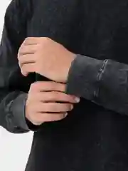 Черный лонгслив мужской, женский, унисекс, варенка