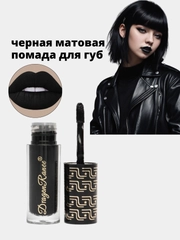 Черная матовая помада для губ