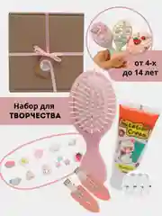 Розовый подарок для девочки "Куроми", набор для творчества: расческа, заколки DIY "Сделай сам"