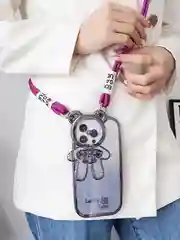 Тёмно-розовый чехол для iPhone 15 Pro Max, 15 Pro, 15, 14, 23, 12, 11, 14 Pro Max, 14 Pro Lucky Bear