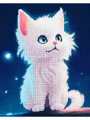 "Котёнок" алмазная мозаика на подрамнике, 40 х 50, "Art on Сanvas"