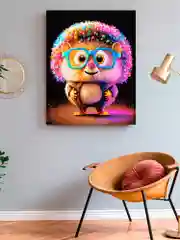"Диско ёжик" алмазная мозаика на подрамнике, 40 х 50, "Art on Сanvas"