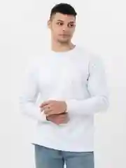Белый лонгслив мужской, хлопок