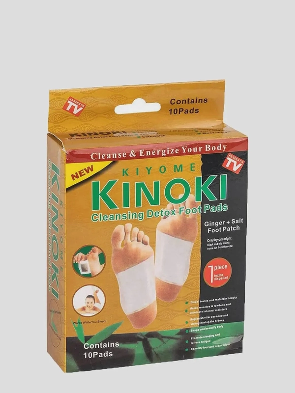 Очищающие пластыри детоксикационные для стоп Kinoki Detox, 10 штук