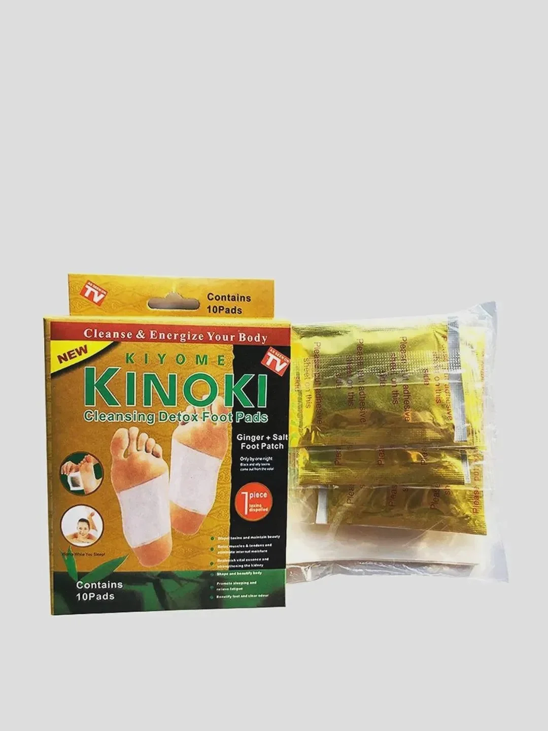 Очищающие пластыри детоксикационные для стоп Kinoki Detox, 10 штук