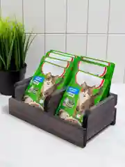 Темно-синий подставка деревянная для корма животных в пакетиках