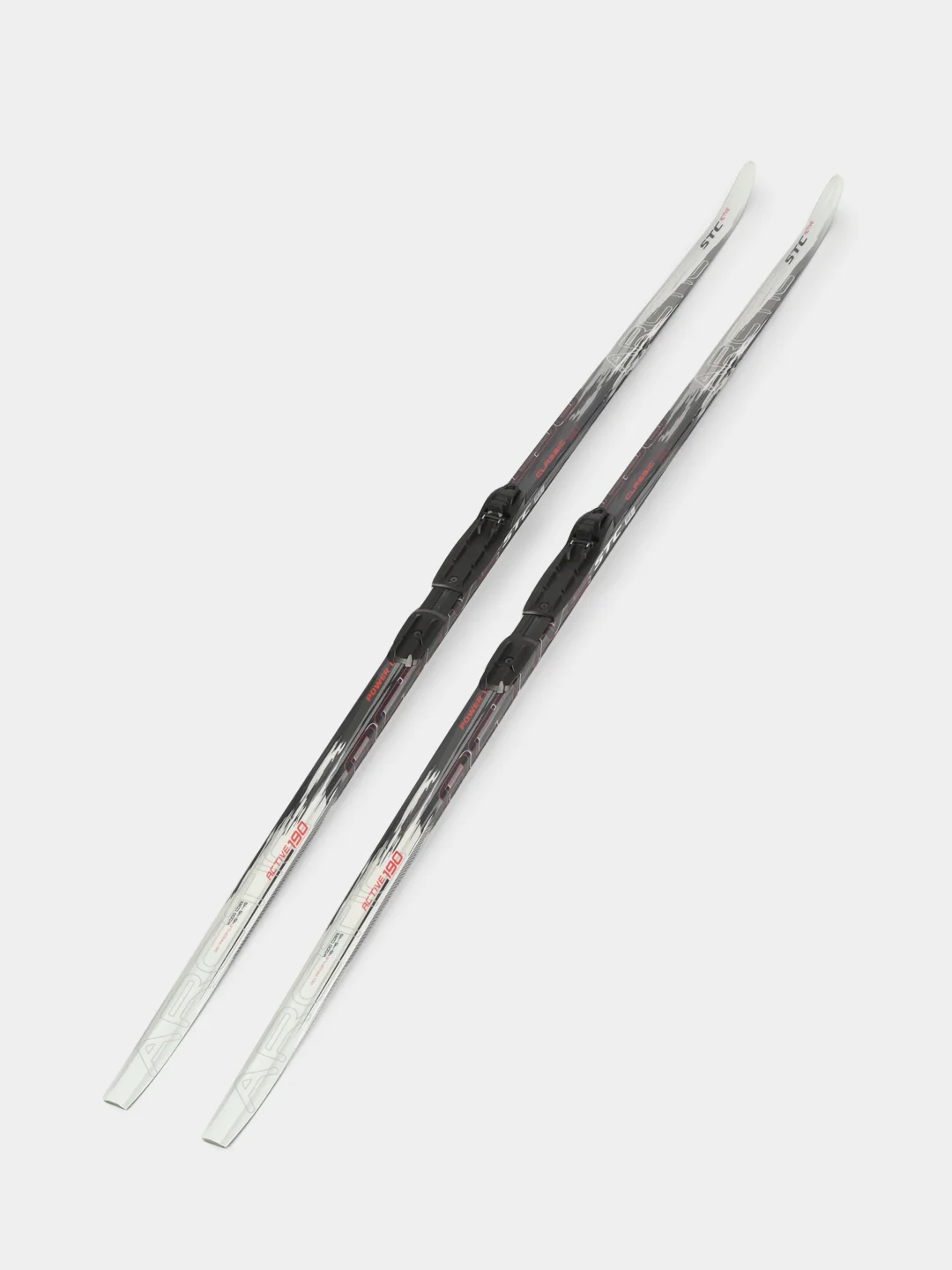 Серебряный лыжи беговые STC 130-200 см с креплением NN75, NNN, SNS