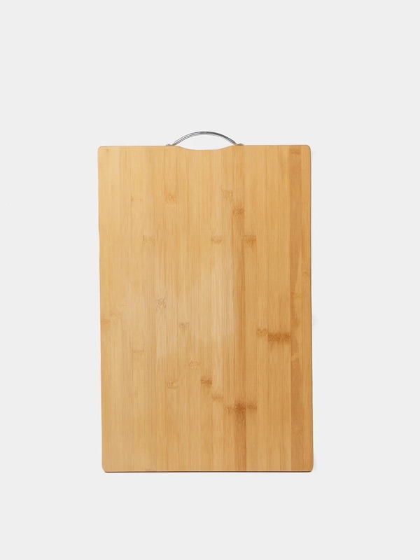 Доска разделочная бамбуковая деревянная Bamboo Board 50x45 см с ручкой
