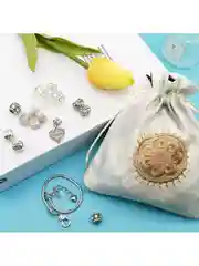 Набор для создания браслета с шармами, с сердечком, в мешочке