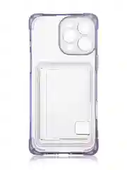Лавандовый чехол для iPhone 16 Pro Max противоударный ROSCO, силиконовый, с карманом для карт, углами
