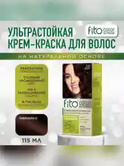 Стойкая крем-краска для волос серии Fito color intense, тон 3.0, Темный каштан, 115 мл