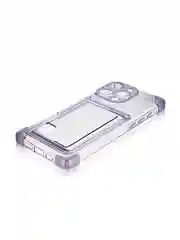 Лавандовый чехол для iPhone 16 Pro Max противоударный ROSCO, силиконовый, с карманом для карт, углами