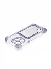 Лавандовый чехол для iPhone 16 Pro Max противоударный ROSCO, силиконовый, с карманом для карт, углами