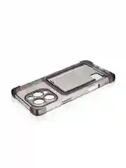 Черный чехол для iPhone 16 Pro Max противоударный ROSCO, силиконовый, с карманом для карт, углами