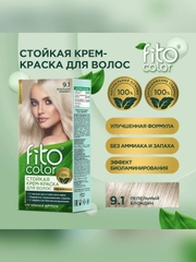 Стойкая крем-краска для волос Fito color, тон 9.1, пепельный блондин, 115 мл