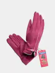 Вишнёвый замшевые женские перчатки