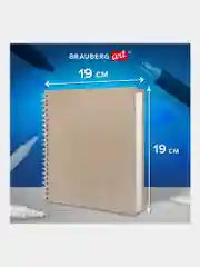 Скетчбук для рисования Brauberg Art, 116366, на спирали 60л, блокнот для скетчинга 19x19см