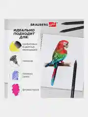 Скетчбук для рисования Brauberg Art, 116366, на спирали 60л, блокнот для скетчинга 19x19см