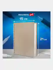 Скетчбук А5 для рисования Brauberg Art, 116365, на спирали 60 листов блокнот для скетчинга