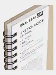 Скетчбук А5 для рисования Brauberg Art, 116365, на спирали 60 листов блокнот для скетчинга